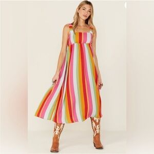 Show Me Your MuMu Fling Midi Dress in Getaway Stripe